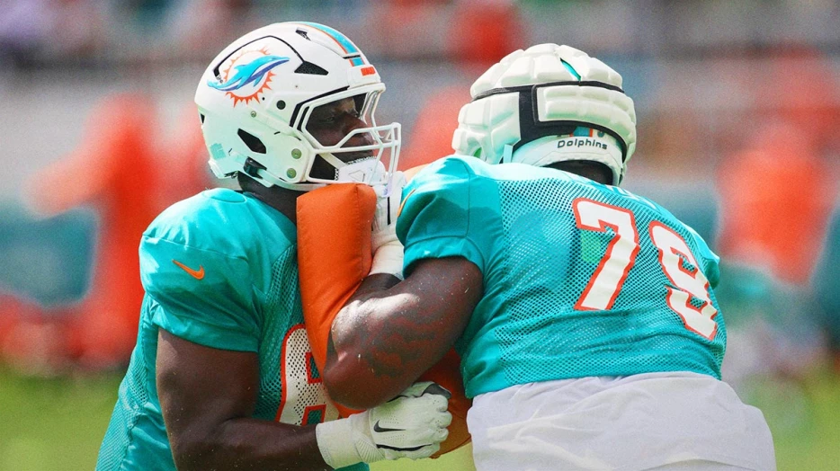 Dolphins offensive lineman airlifted out of practice after suffering serious injury