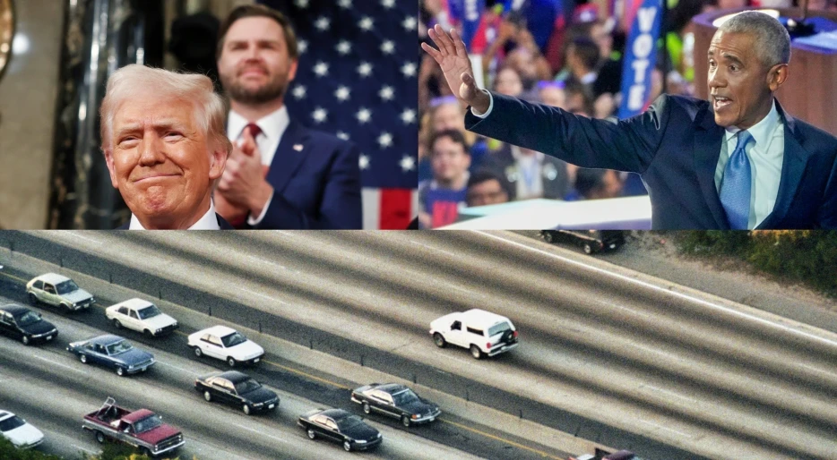 PHOTO: President Donald Trump Savagely Ends Barack Obama With Brutal JD Vance-OJ Simpson Bronco Chase Meme