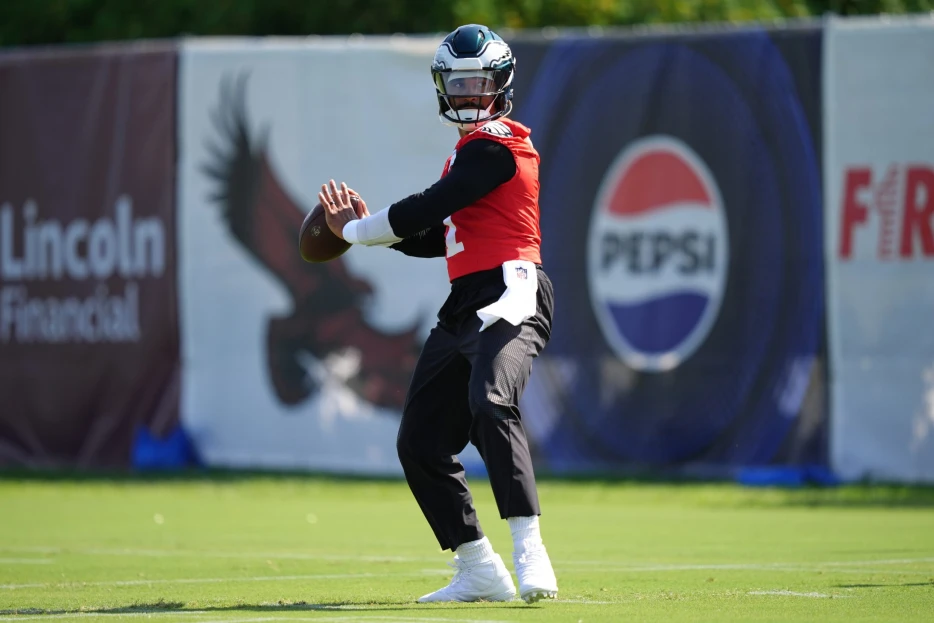 Jalen Hurts Only Lasted 63 Attempts Before Throwing His First Training Camp Interception