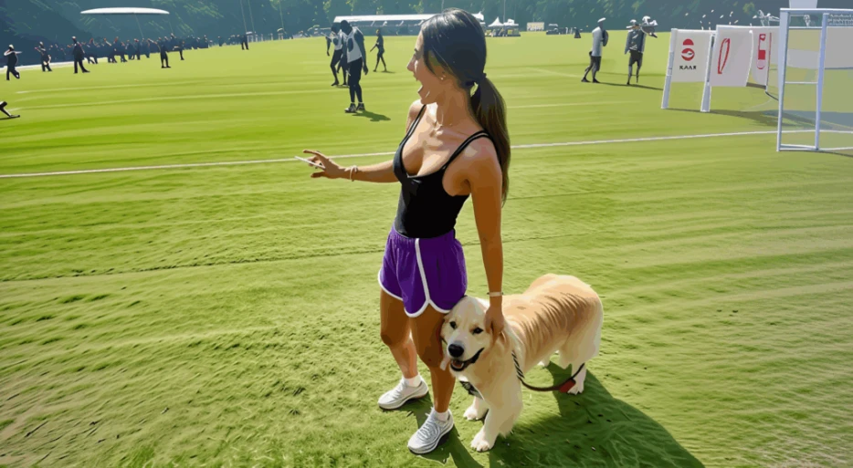 Everybody Thinks Derrick Henry “Ain’t Slick” After He Was Spotted Playing With Jaw-Dropping Female’s Dog At Ravens Practice