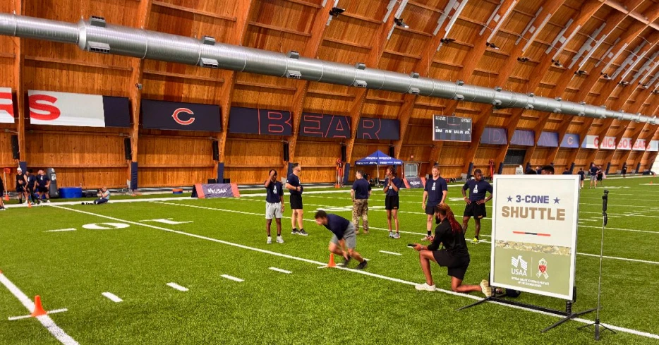 USAA and the Chicago Bears host Salute to Service NFL Boot Camp