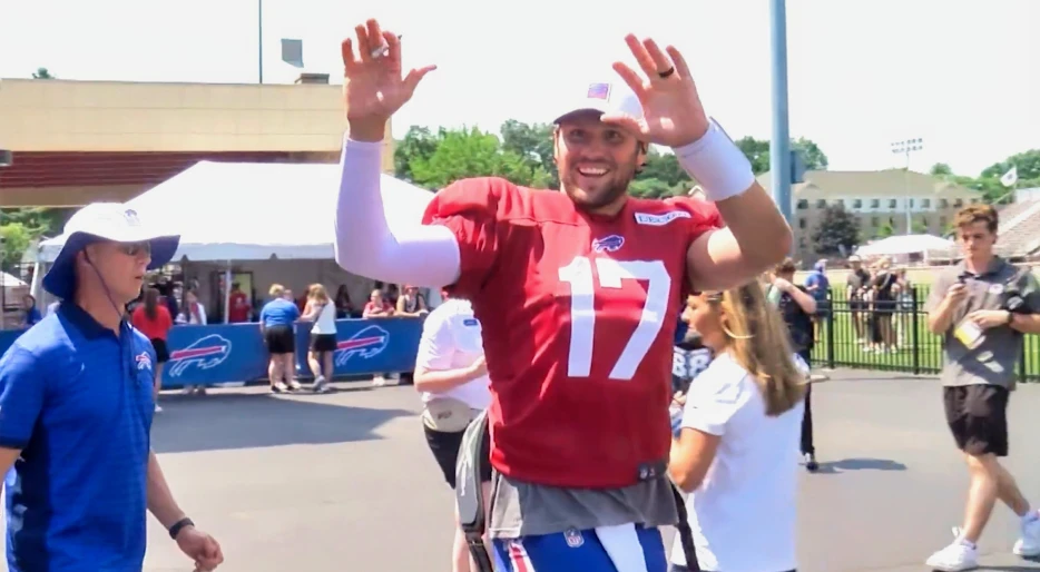Josh Allen Sparks Major Buzz Online After Cameras Caught His Reaction To Seeing Young Girl Crying At Bills Training Camp