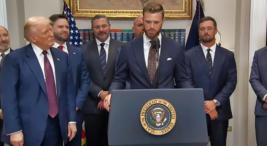 Donald Trump’s Weird Comments About Harrison Butker Are Going Viral