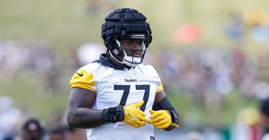 Broderick Jones  continues to struggle at Steelers Friday Night Lights practice