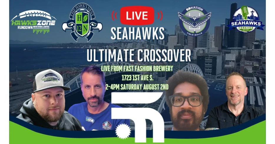 LIVE! Watch the Seahawks Ultimate Crossover podcast and Football Fan Fest preview show!