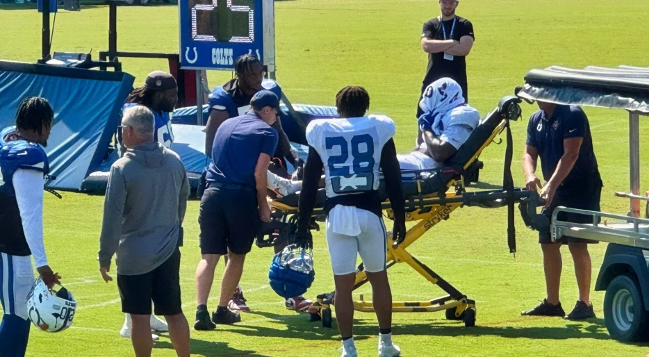 Colts RB Heard Screaming “F-ck” As He’s Stretchered Off In Aircast With Likely Season-Ending Injury After Dirty Tackle At Practice