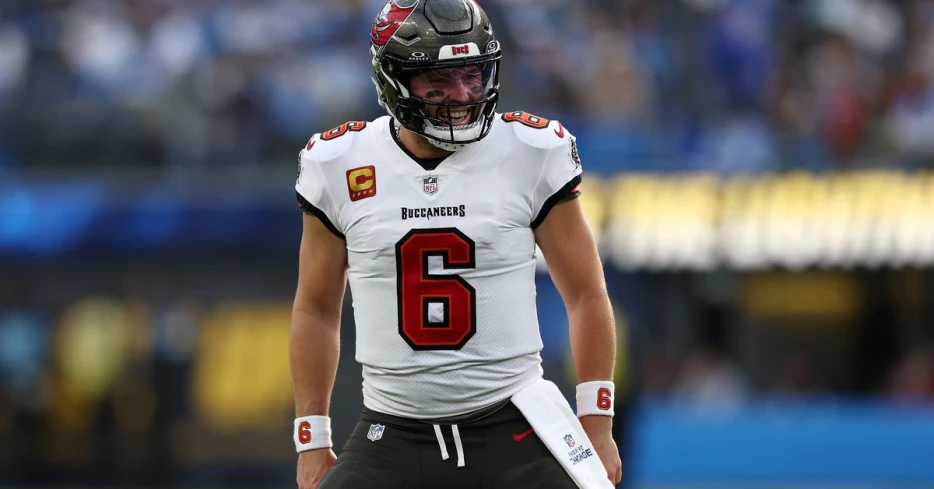 Buccaneers quarterback Baker Mayfield comes in at No. 50 on the NFL Top 100