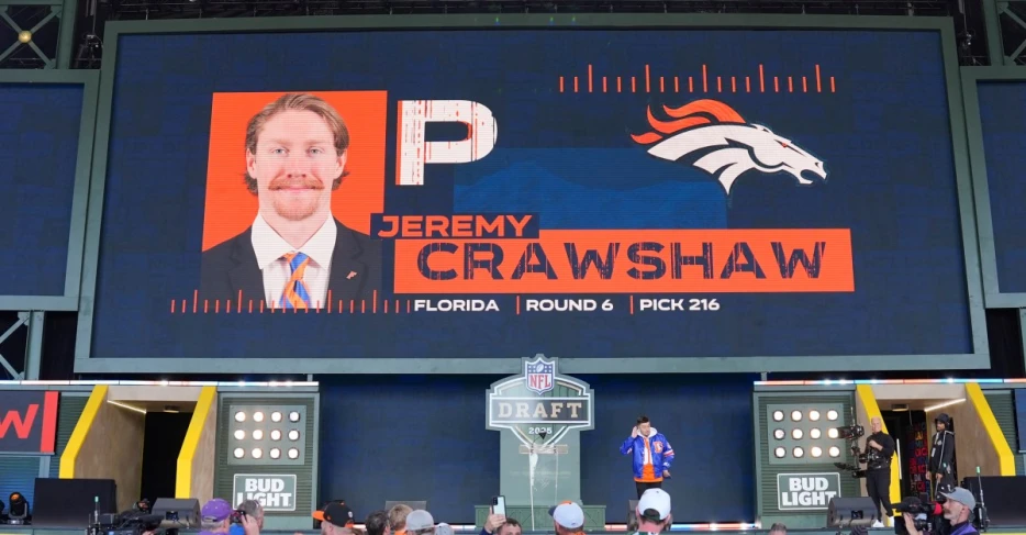 Rookie punter Jeremy Crawshaw having a solid camp