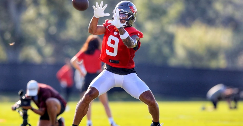 Rookie wide receiver Emeka Egbuka is the talk at camp