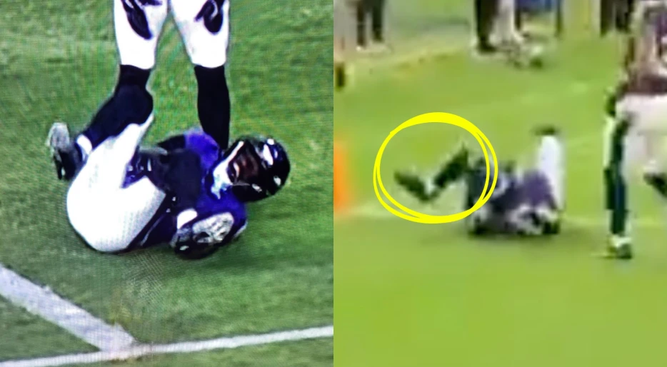 Ravens Rookie Carted Off Field After Suffering Horrific Injury That Saw His Leg Snap Sideways vs. Colts