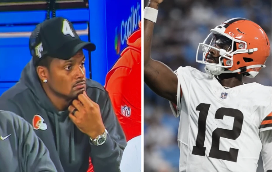 Deshaun Watson &amp; Dillon Gabriel Looked Depressed Watching Shedeur Sanders’ Impressive NFL Debut