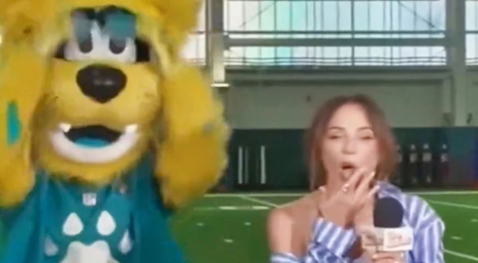 Kay Adams Caught Making Out with Jaguars Mascot Jaxson de Ville in Wild Viral Scene
