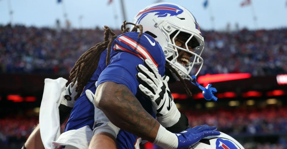 Buffalo Bills RB James Cook practicing on Tuesday