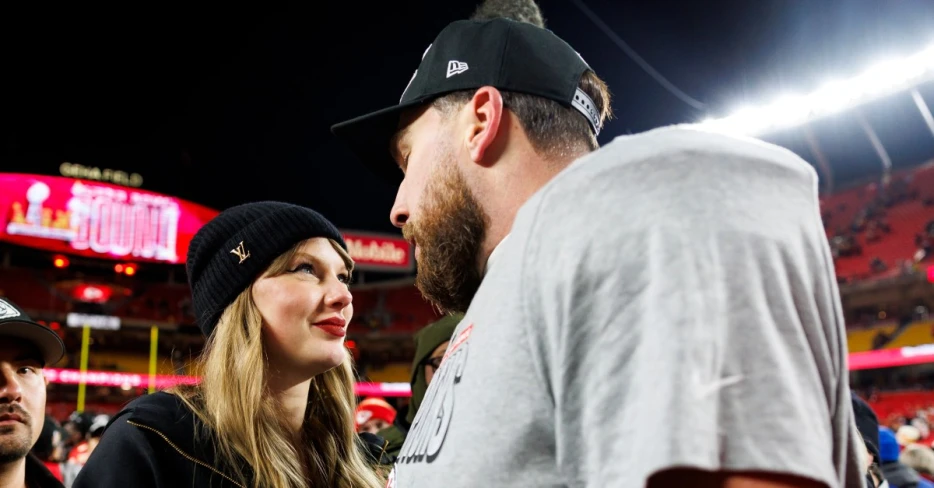 Taylor Swift joins Travis Kelce on ‘New Heights’ podcast, announces new album