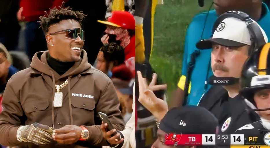 Antonio Brown Calls Out Steelers OC Arthur Smith For Using His Fingers To Make Raunchy-Looking Hand Signal On Live TV During Preseason Game