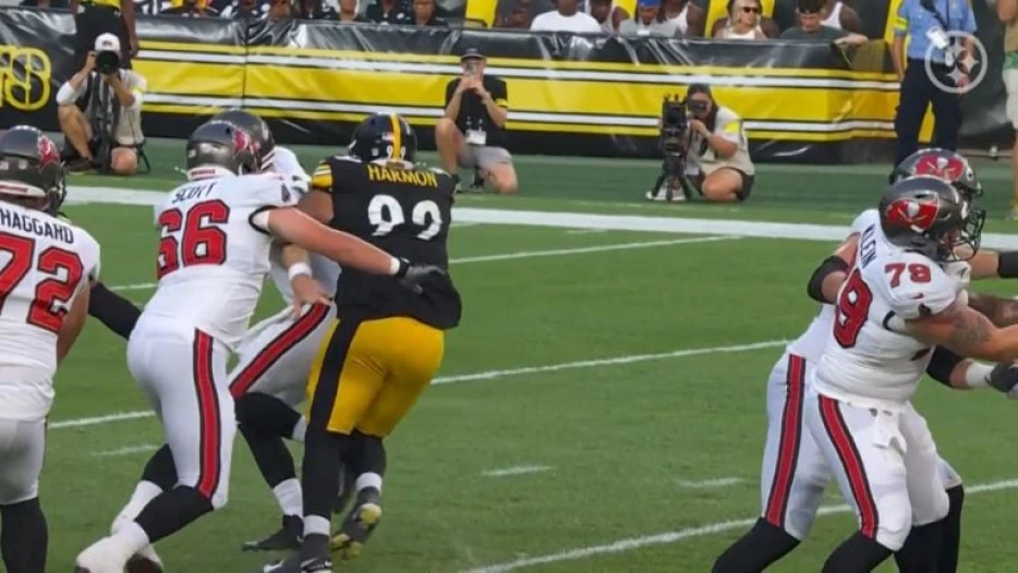 Derrick Harmon Reacts To First Sack: ‘Ready To Get That One In The Regular Season’