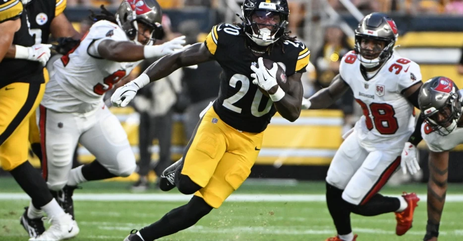 Steelers RT Troy Fautanu drops mic on Kaleb Johnson doubters.