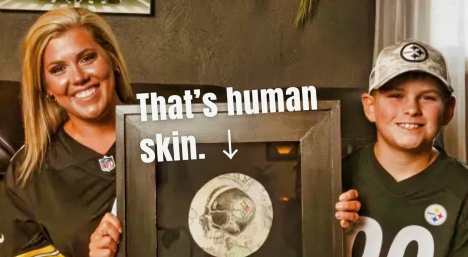Widow Stuns With Haunting Tribute: Frames Husband’s Pittsburgh Steelers-Tattooed Skin After His Death