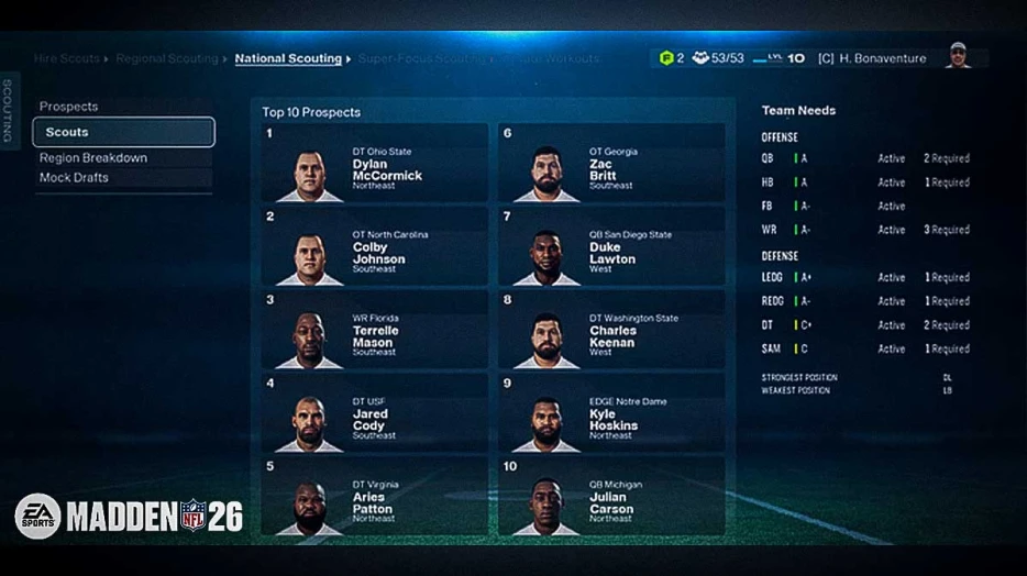Madden 26 How to Draft &amp; Scout in Franchise Mode