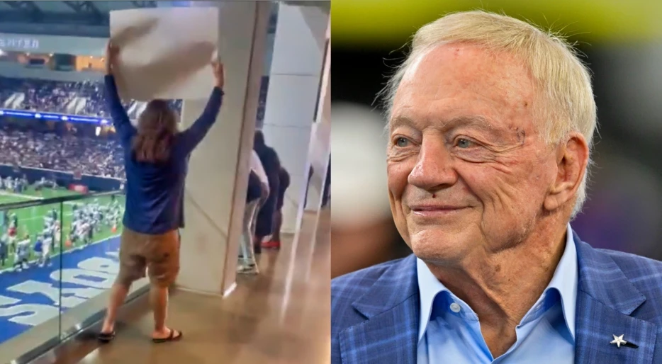 Dallas Cowboys Fan Got Kicked Out Of Team’s Practice After Holding Up Sign &amp; Screaming Nasty Message For Owner Jerry Jones