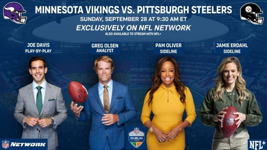 NFL Reveals Announcers For Steelers-Vikings Ireland Game