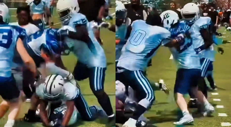 “Best Content On The Internet”: Insane Fight From 40U Football League Goes Viral As Trend Sweeps Across The Country (VIDEO)