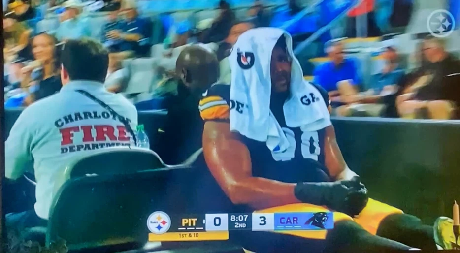 Steelers Star Rookie Derrick Harmon Cries His Eyes Out as He’s Carted Off with a Concerning Injury vs. the Panthers in NFL Preseason Shocker