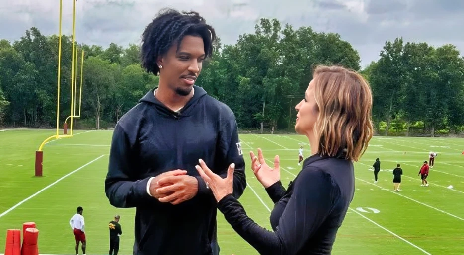 Everyone Is Saying The Same Thing About Dianna Russini’s “Thicker Lower Half” That She Was Showing Off During Interview With Jayden Daniels