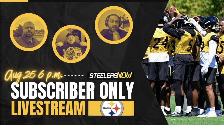6 p.m: SN+ Subscribers-Only August Steelers Live Stream