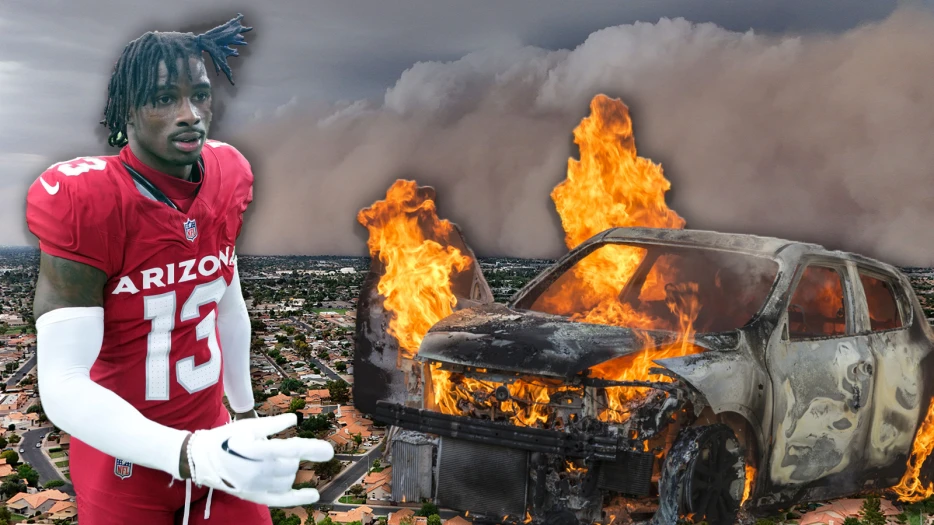 Arizona Heat Melts NFL Player’s Car Like Butter Just Moments Before Massive Dust Storm Smacks City