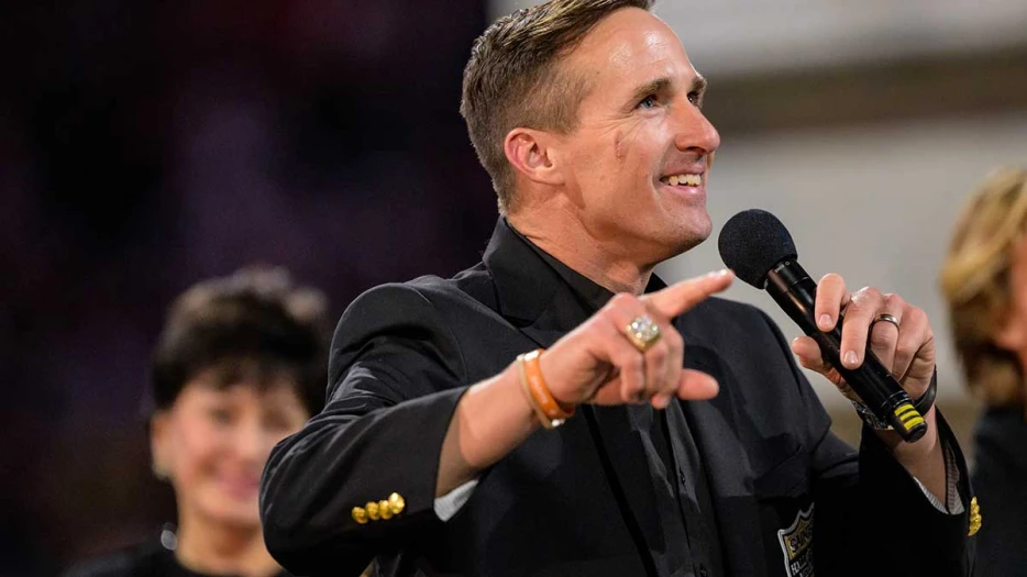 Drew Brees reacts to Spencer Rattler vs. Tyler Shough result