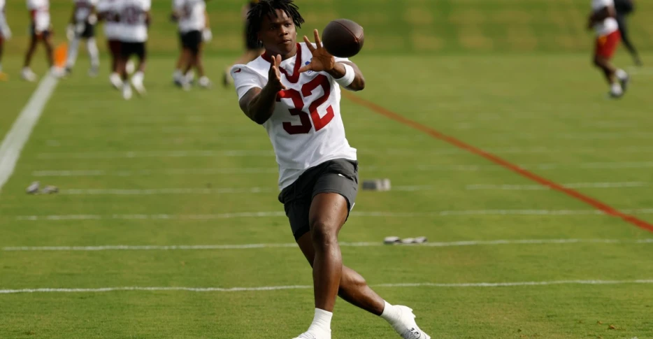 Can Jacory Croskey-Merritt be the odd man out at running back on game day?