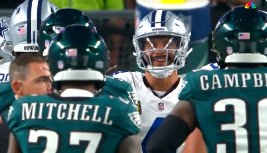 Video Shows Dak Prescott Spitting Towards Jalen Carter Before Carter Spit Back &amp; Got Ejected