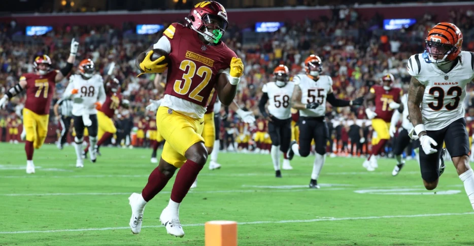 Which player will lead the Washington Commanders in rushing for the 2025 season?