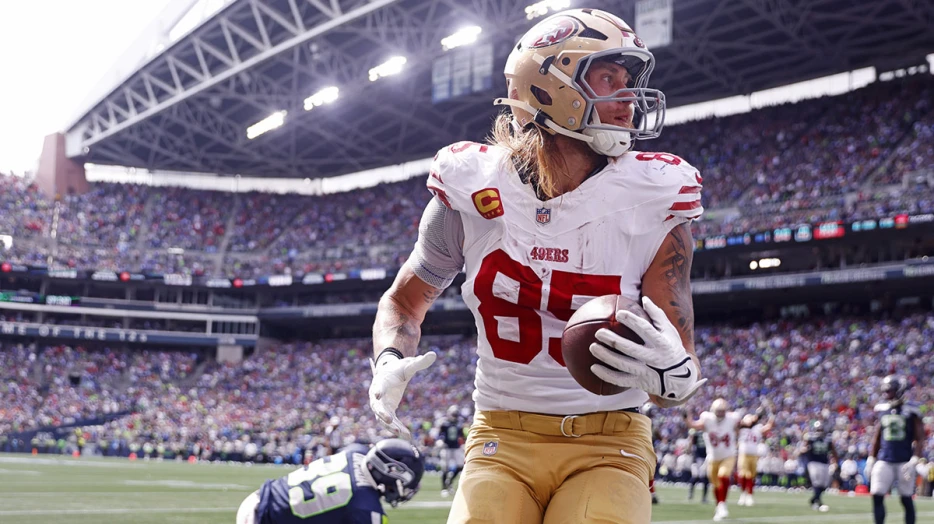 49ers’ George Kittle ruled out for rest of Seahawks game with hamstring injury