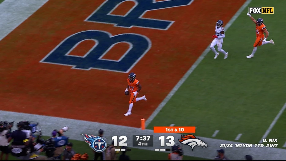 Broncos' J.K. Dobbins rushes for a 19-yard TD, extending lead vs. Titans | NFL Highlights