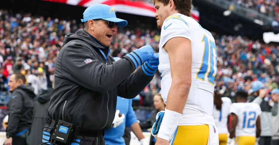 Is Jim Harbaugh leaning on Justin Herbert, Chargers’ passing game more this season?
