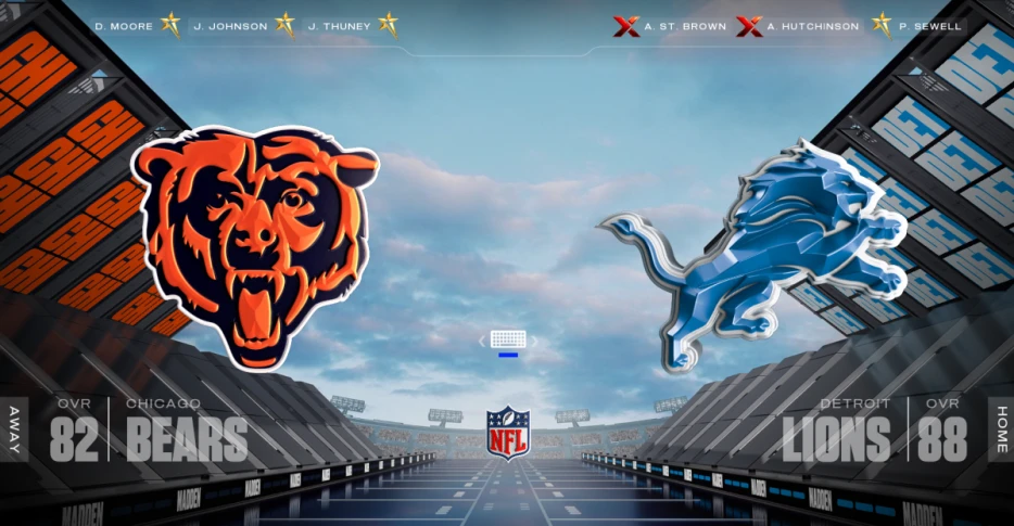 WATCH LIVE: Lions vs. Bears preview, Madden 26 simulation
