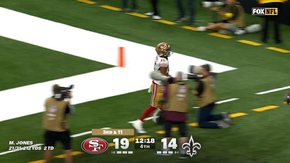 Mac Jones finds Jauan Jennings for 42 yd-TD, extending 49ers' lead against Saints | NFL Highlights