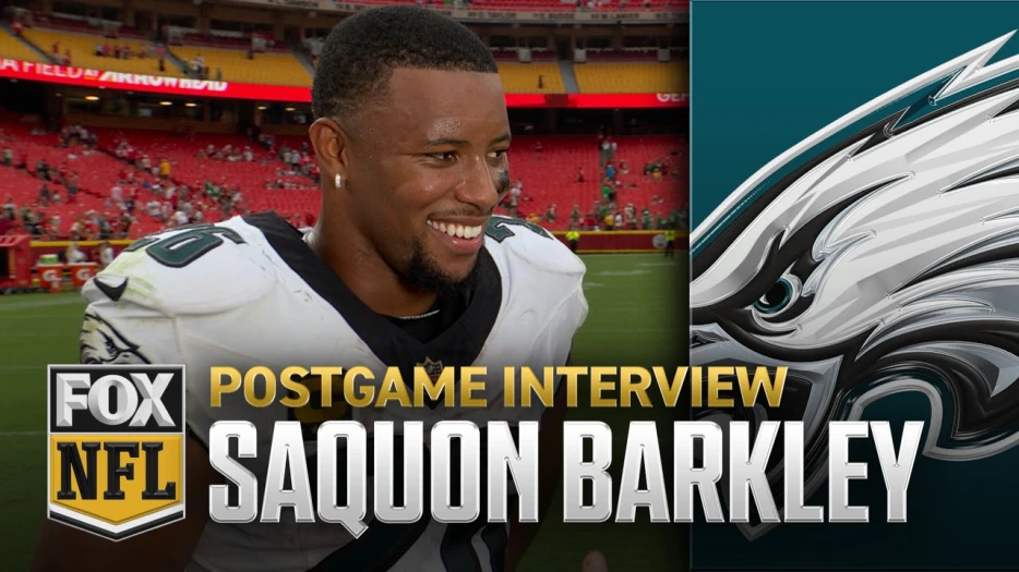 Saquon Barkley on Eagles' win over Chiefs, dominance of tush push &amp; more