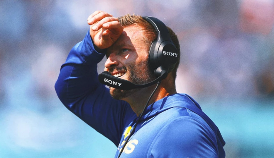 Rams HC Sean McVay Says he Tore His Plantar Fascia During Week 2 Win Over Titans