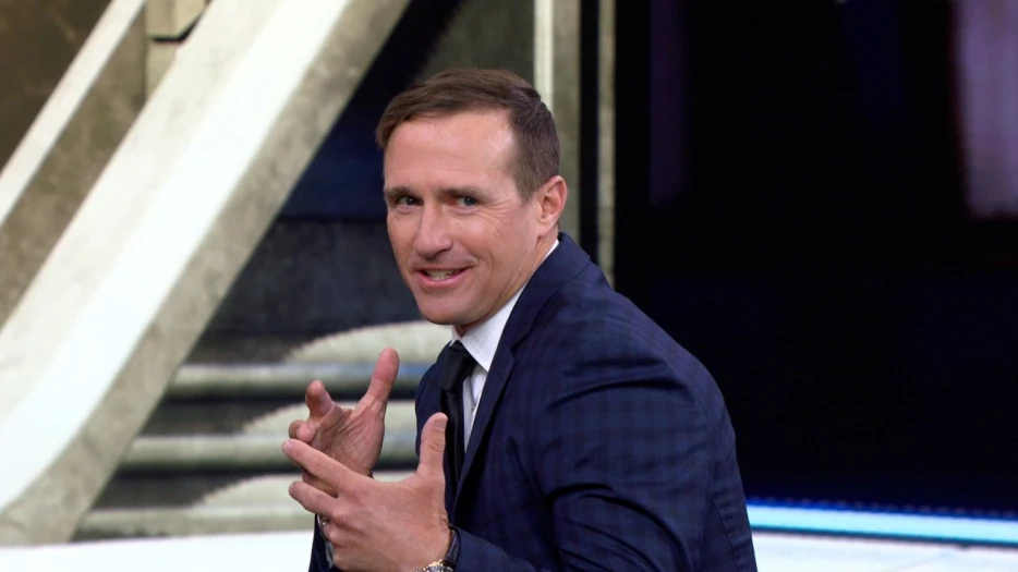 Drew Brees, 'FOX NFL Sunday' Crew compete in No-Look Pass Challenge