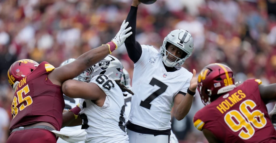 Raiders-Commanders score: Las Vegas totally outclassed by Washington