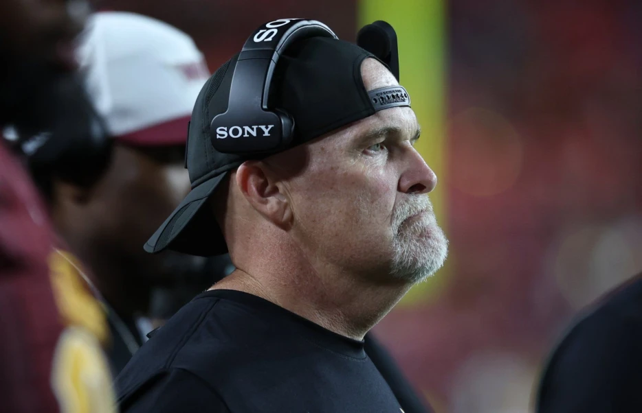 WATCH: Commanders Dan Quinn Gets Obiterated on Sidelines, Keeps Coaching Bloody