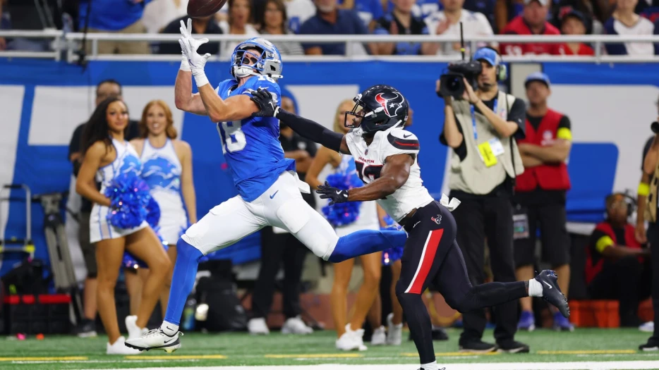 Lions see Isaac TeSlaa at &quot;upper echelon&quot; of rookie receiver development