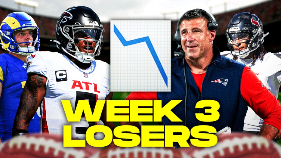 NFL Week 3 losers: Texans drop to 0-3, Patriots fumble a game away and more