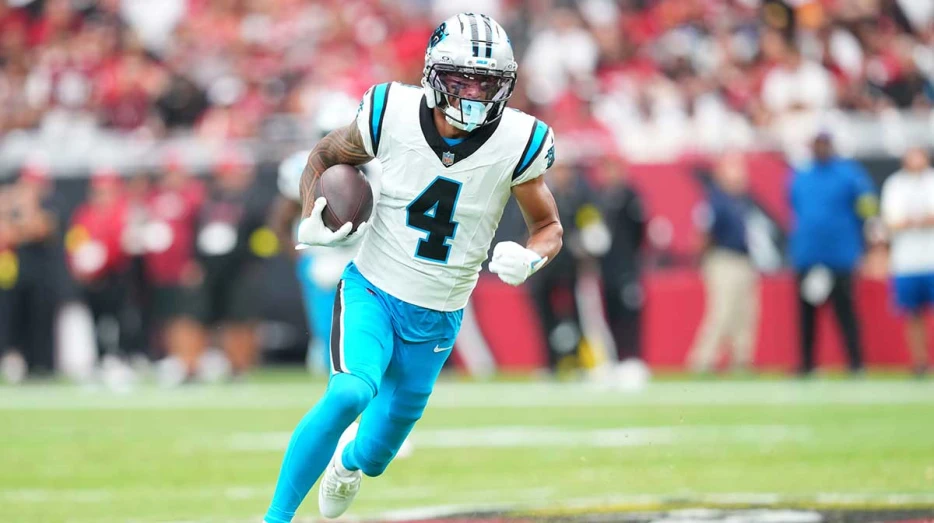 Panthers’ Tetairoa McMillan out from practice with calf injury