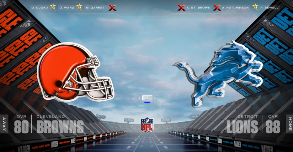 WATCH LIVE: Lions vs. Browns preview, Madden 26 simulation