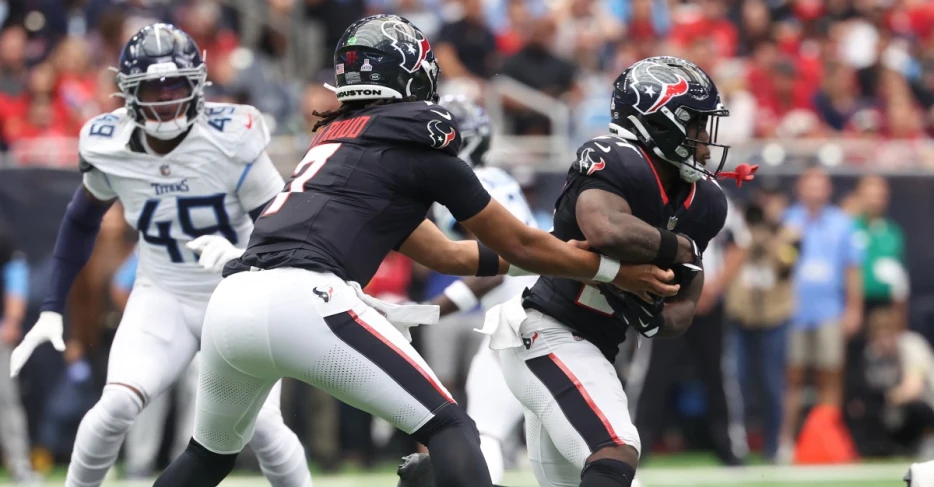 Titan sized beatdown; Texans, Woody Marks dominate Tennessee for first win