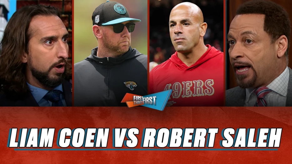 Liam Coen &amp; Robert Saleh’s exchange sparks debate: Something or Nothing | First Things First